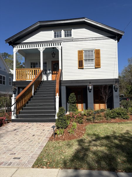 Office building exterior sign - front view